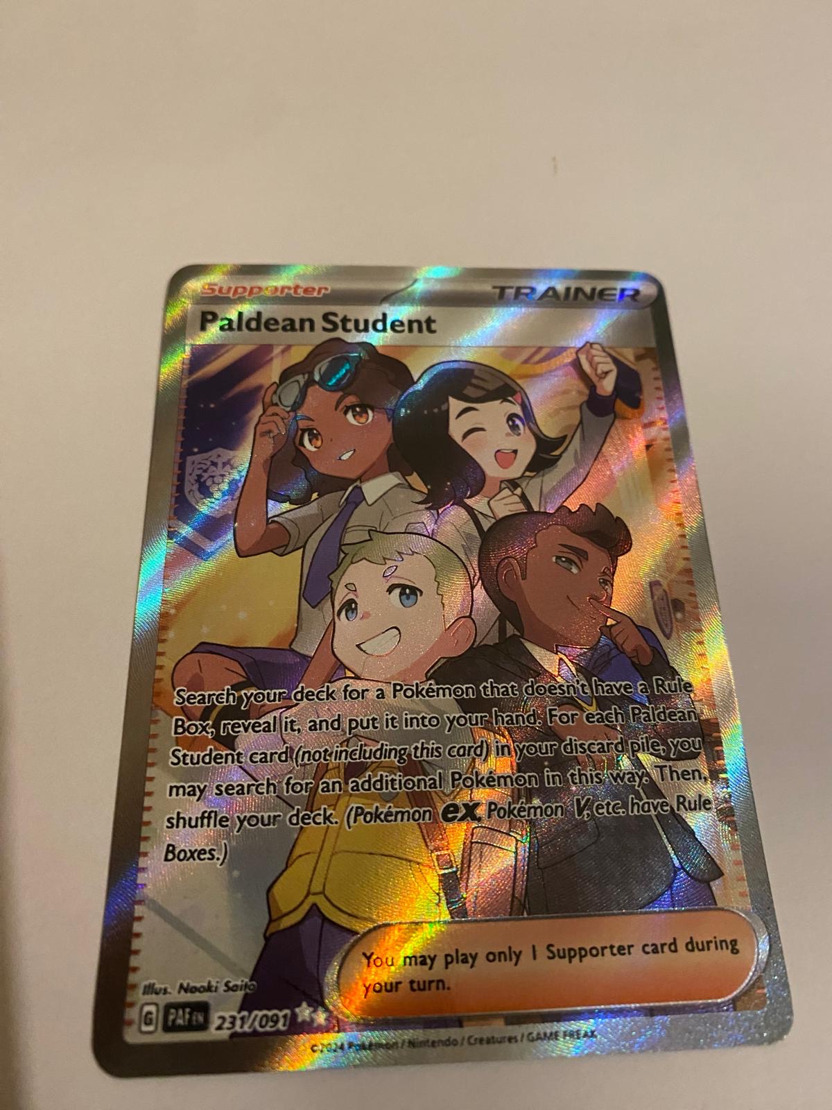 Paldean Student Pokemon card