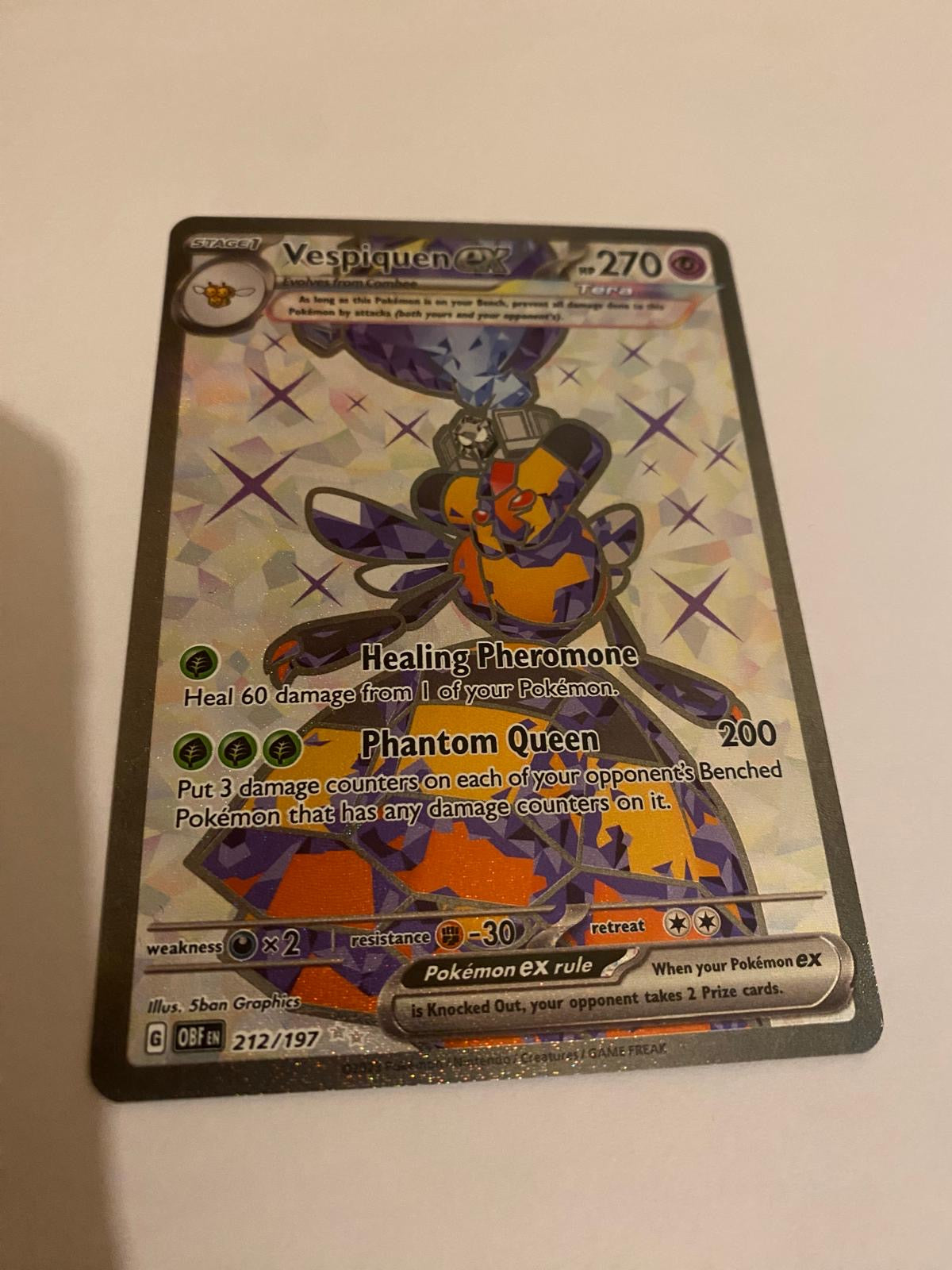 Vespiquen ex Pokemon card