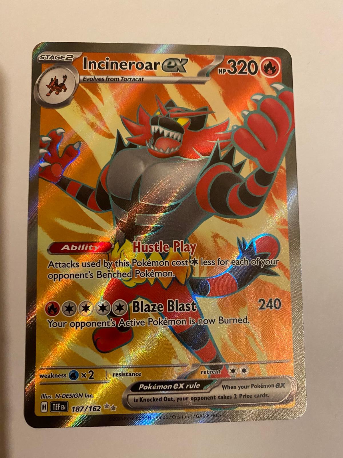 Incineroar Ex Pokemon Card