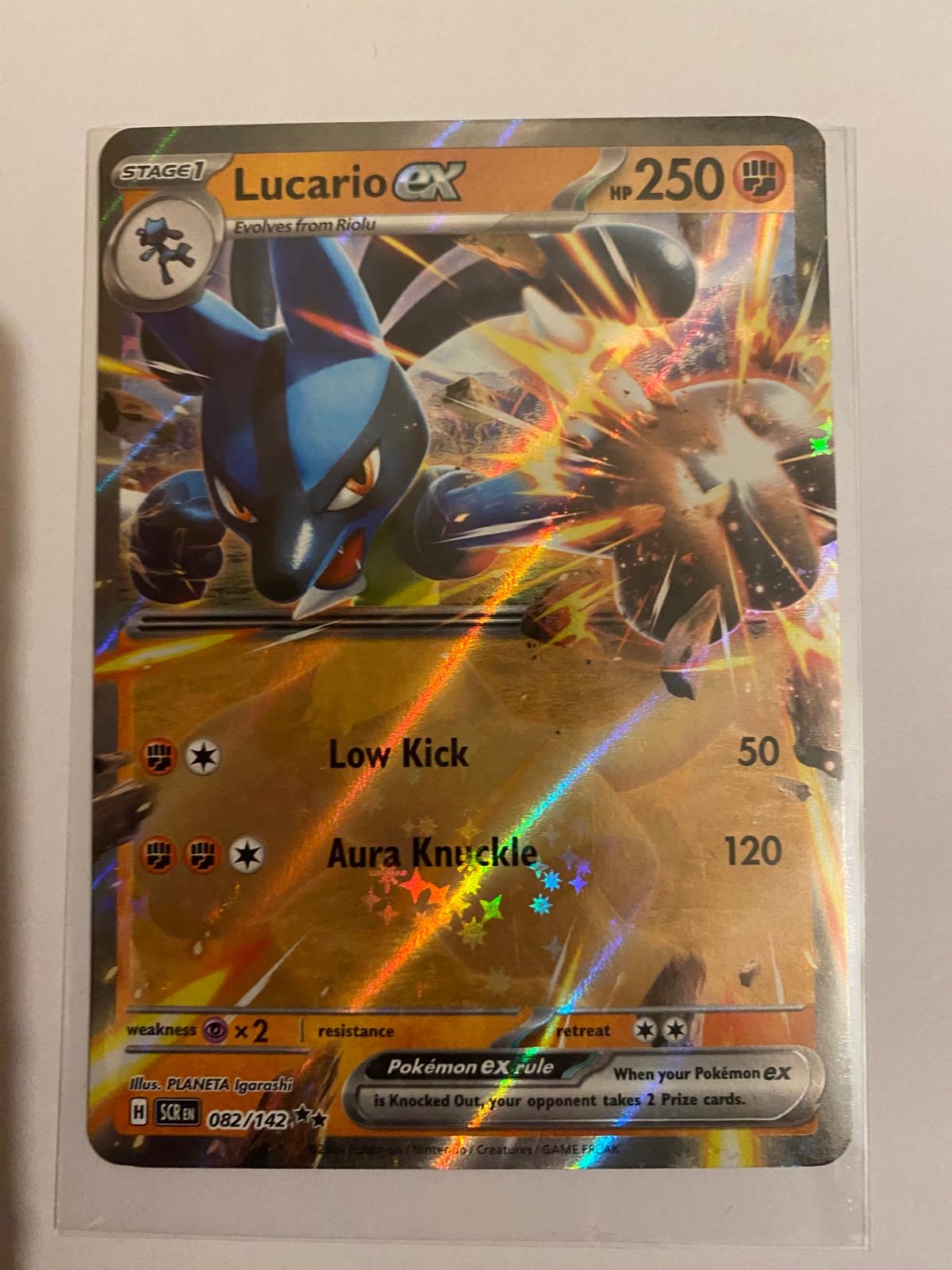 Lucario ex Pokemon card