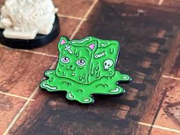 Gelatinous Cube Cat D & D Pin