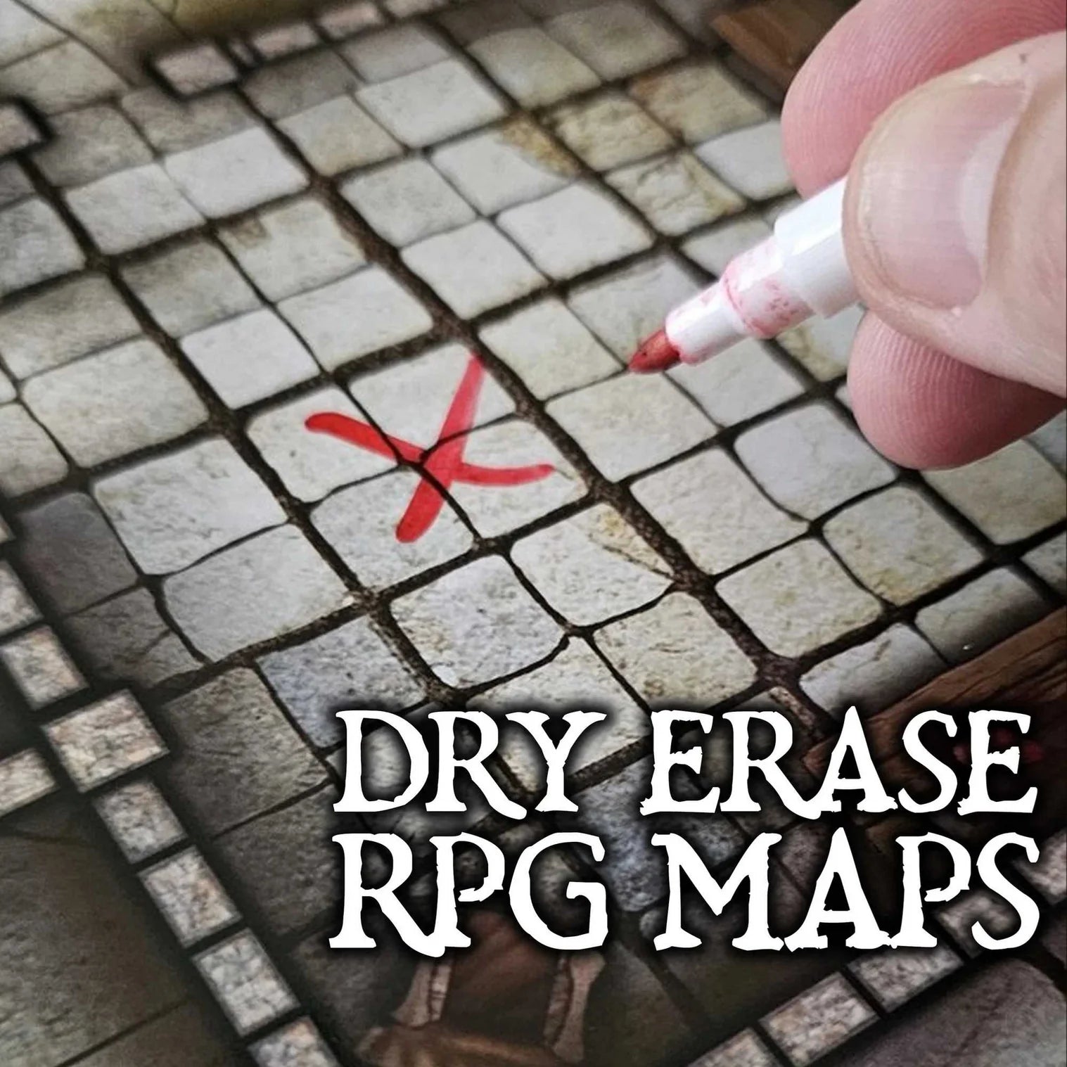 Essential RPG Battle Maps - Dungeon Set. 6 Dry Erase Battle Maps with 1 inch grid