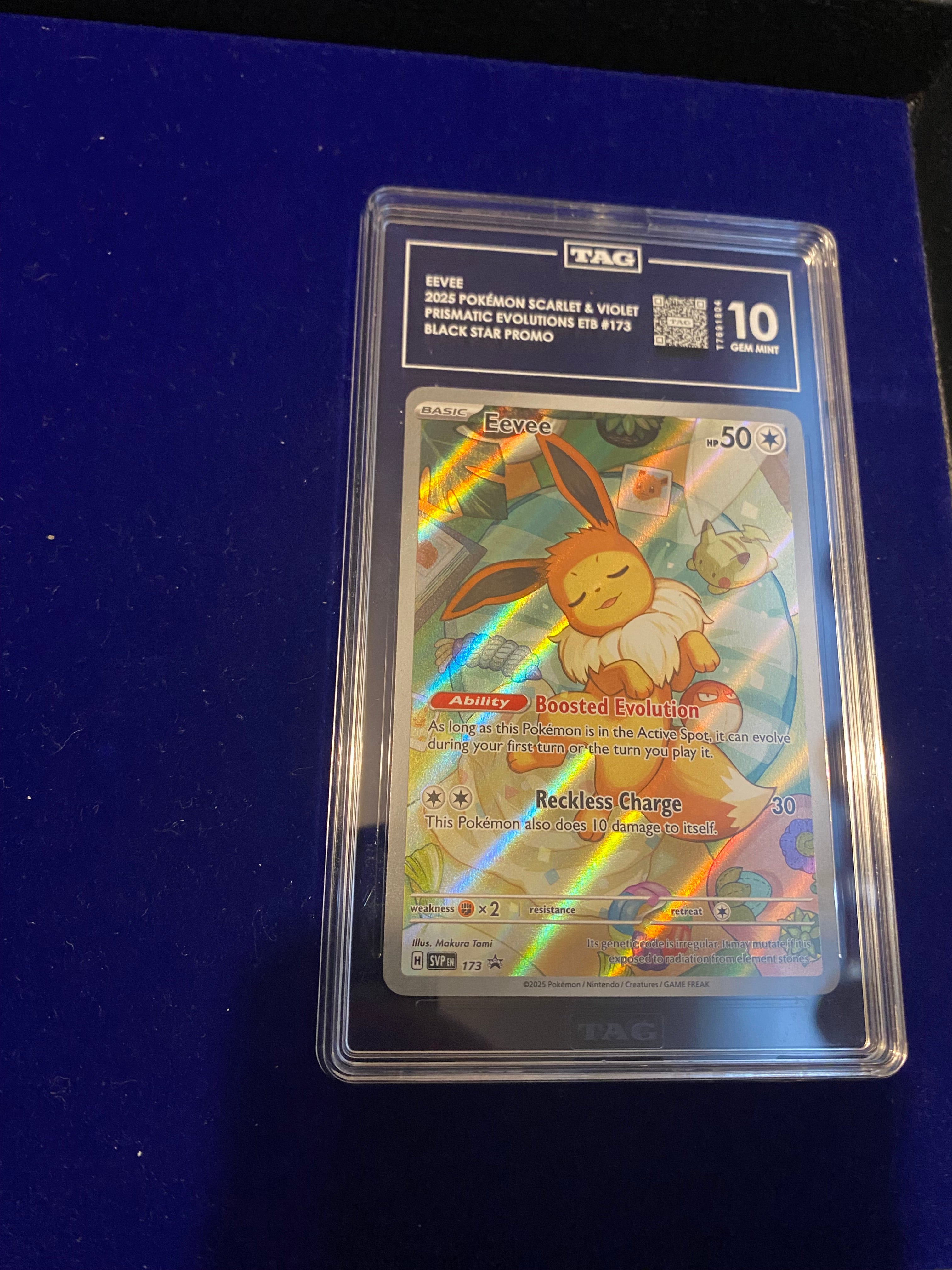 Pokemon Eevee Black Star Promo 173 Graded TAG 10 Gem Mint Prismatic Evolutions