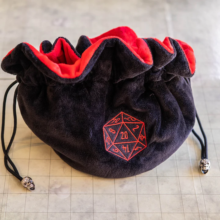 Dice bag with pockets black