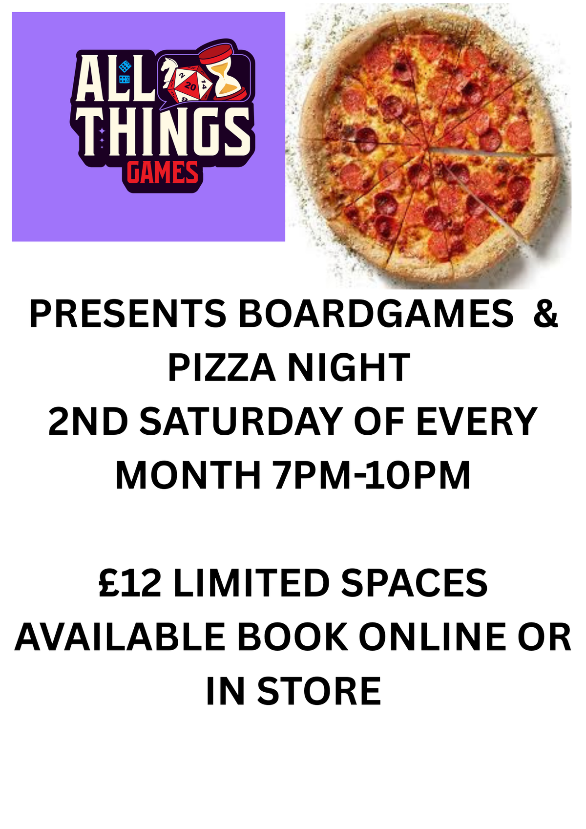 Board Game & Pizza Night
