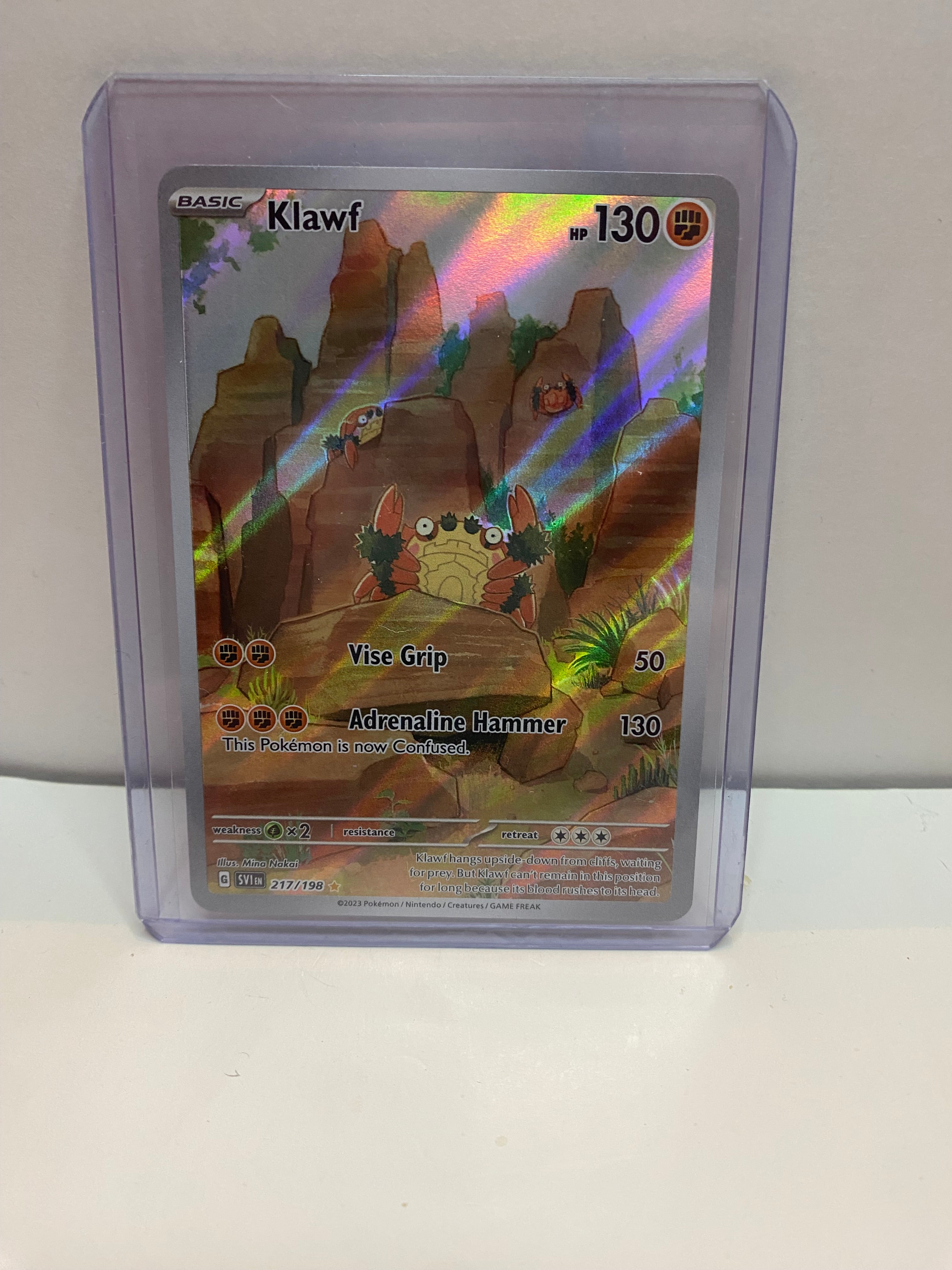 Pokemon Klawf 217/198 Illustration Rare Scarlet & Violet Base Set