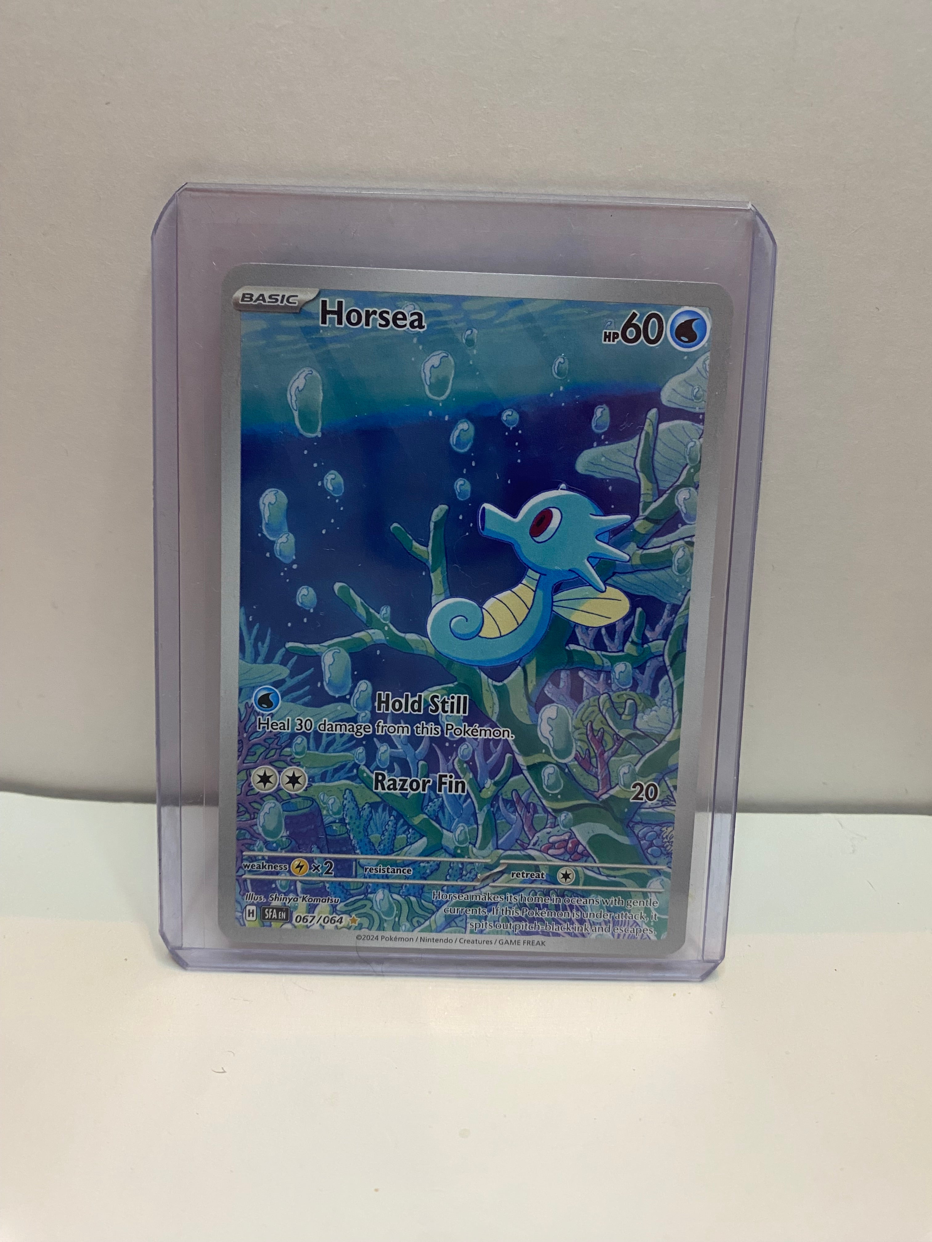 Pokemon Horsea 067/064 Illustration Rare Shrouded fable