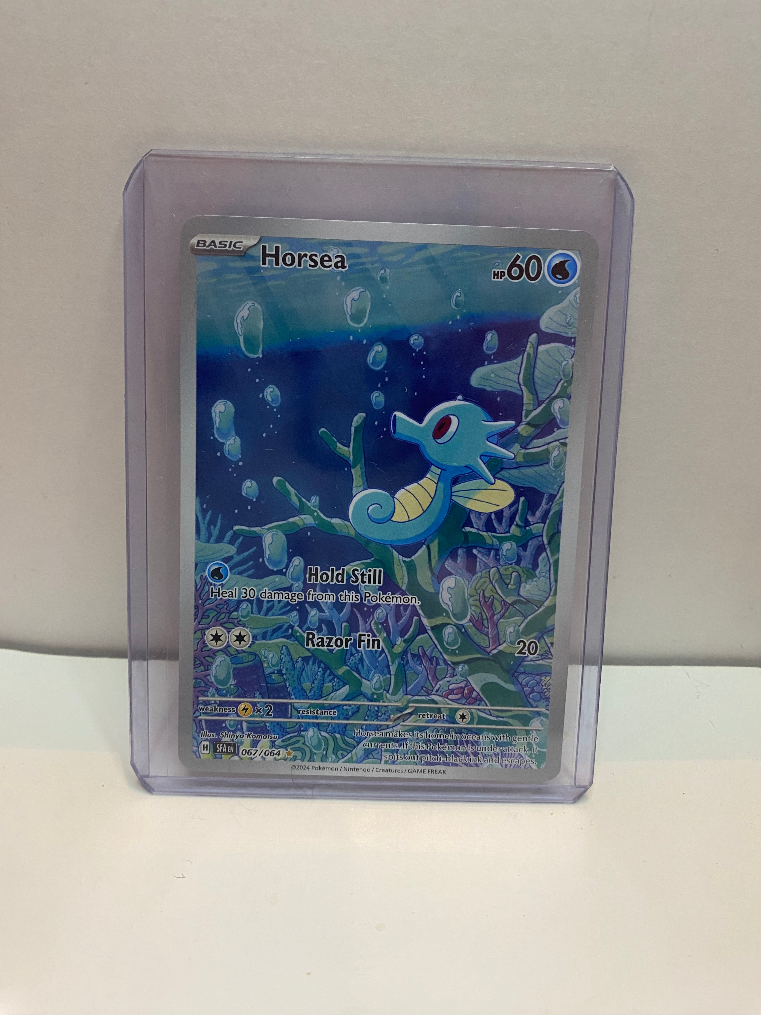 Pokemon Horsea 067/064 Illustration Rare Shrouded fable