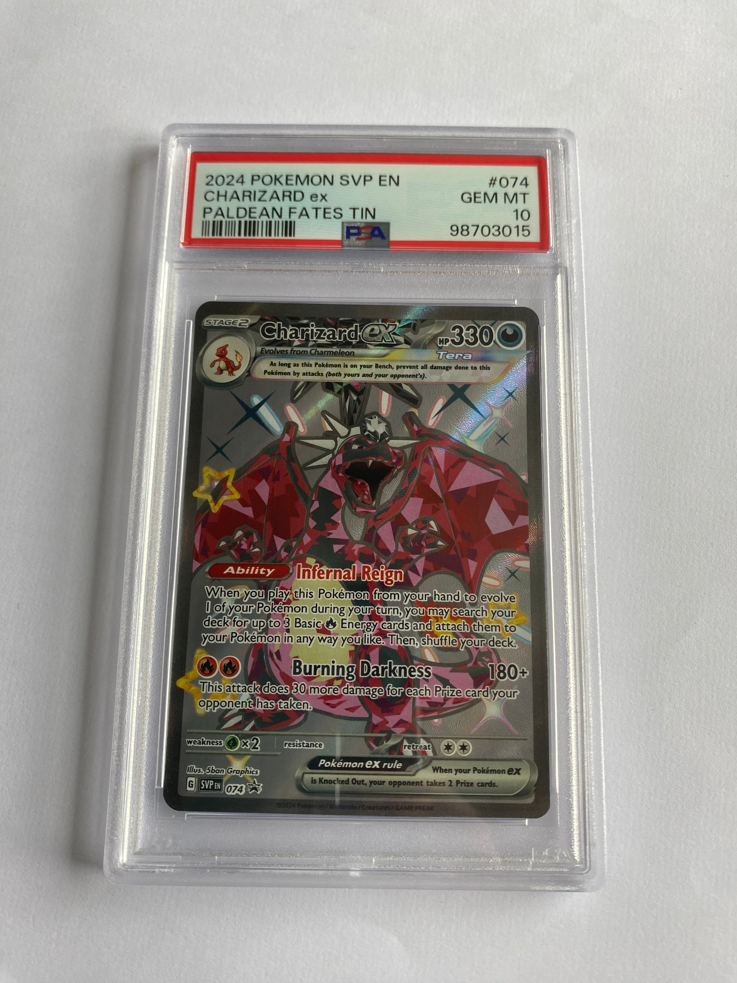Charizard ex 074 PSA Gem mint 10