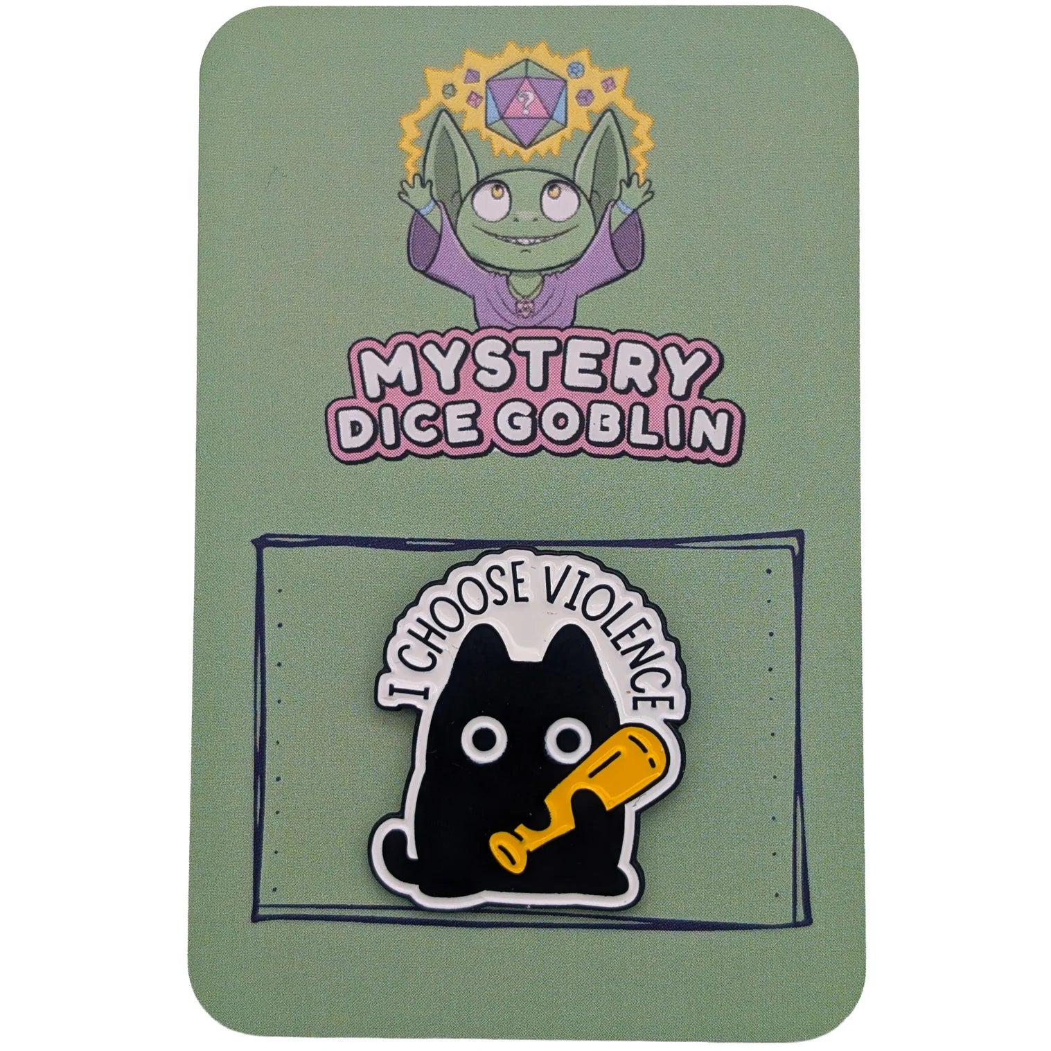 I Choose Violence Cat Pin