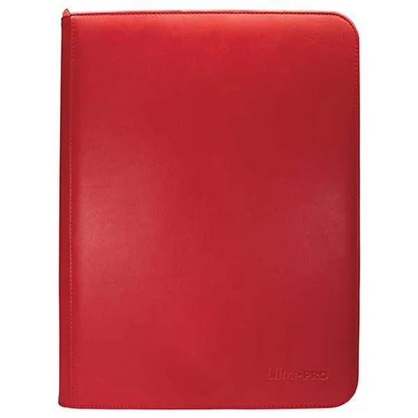 Vivid 9-Pocket Zippered PRO-Binder - Red