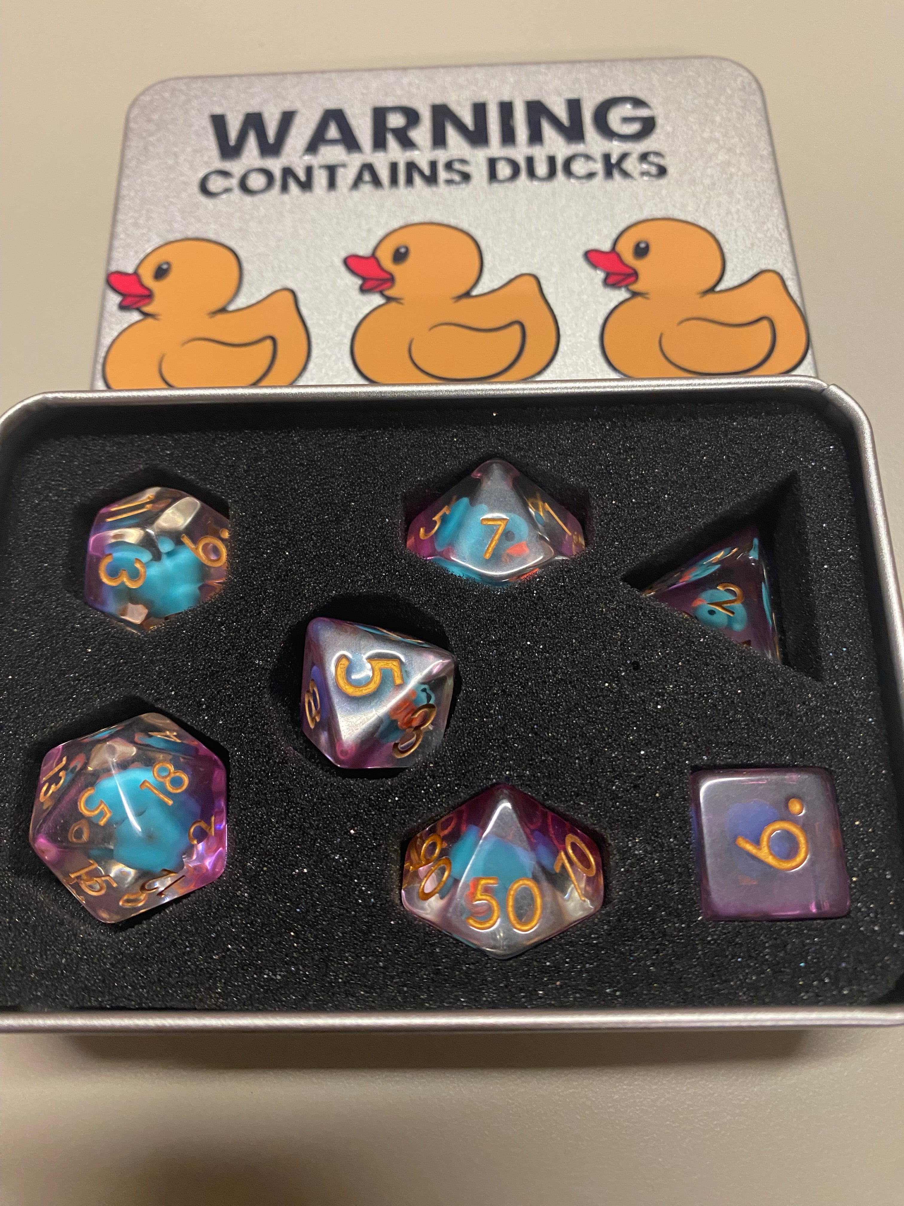 Role Playing Dice containing ducks