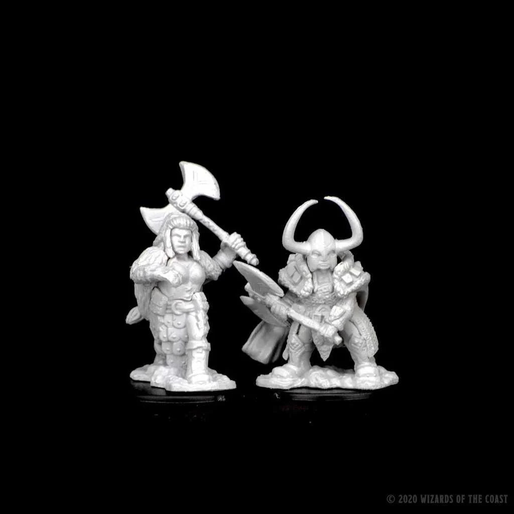 D&D Unpainted Miniatures: Dwarf Female Barbarian