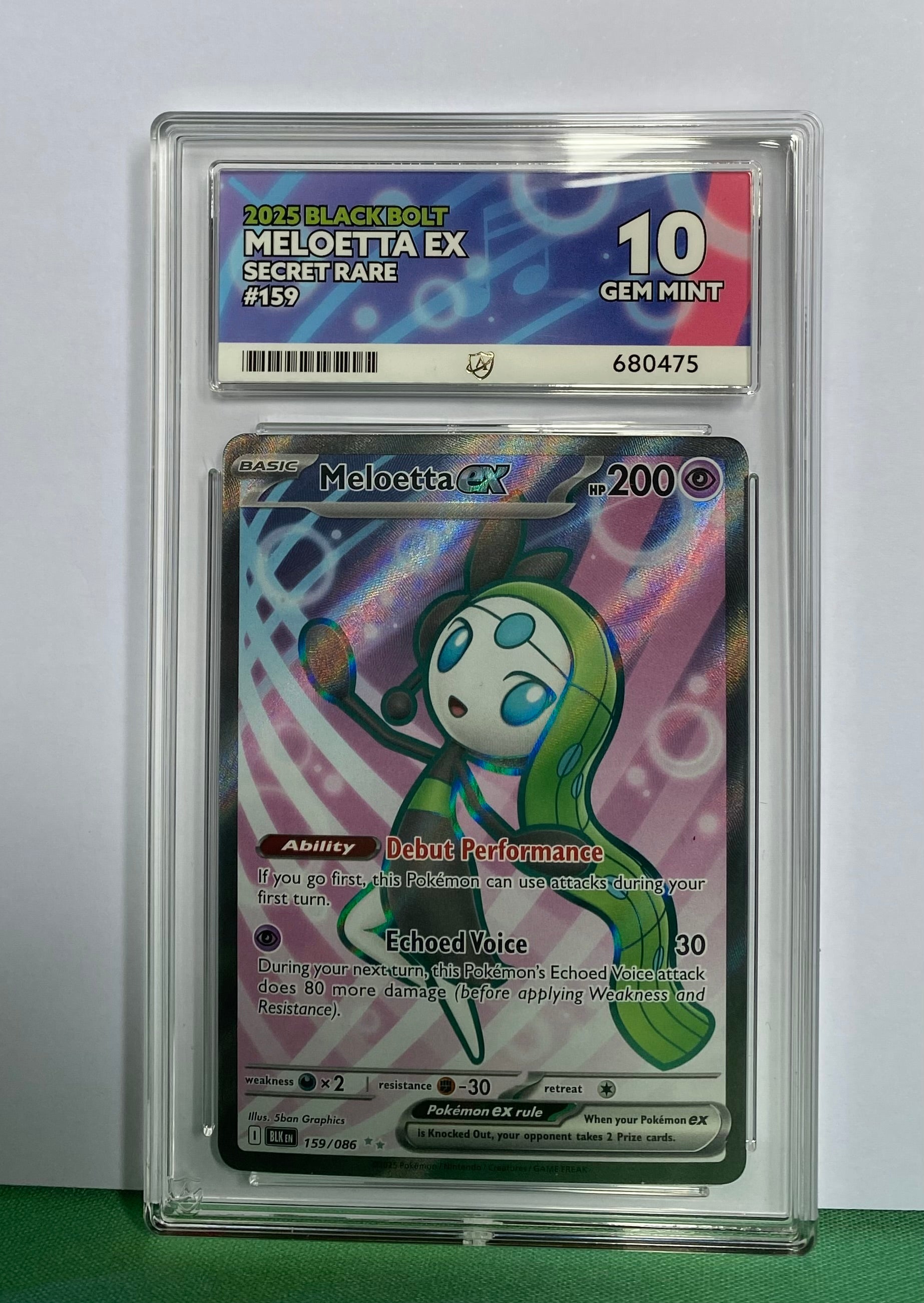 Meloetta ex Ace grading Gem mint 10