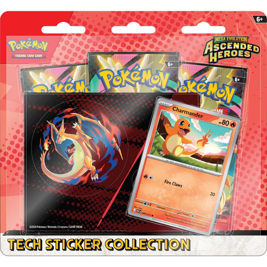 Pokémon TCG: Mega Evolution Ascended Heroes - Tech Sticker Collection-Charmander